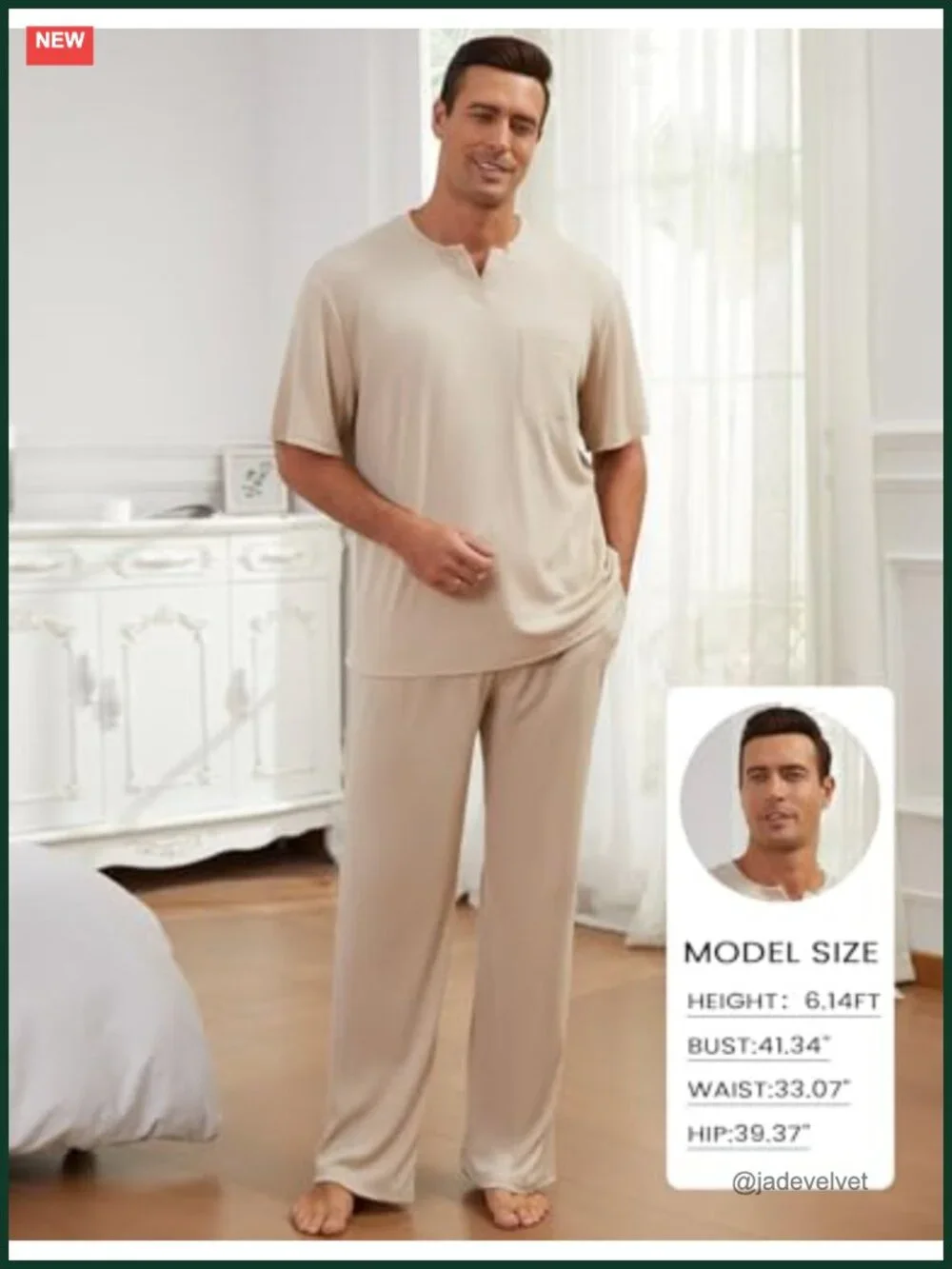 Short Sleeve Pajama Set with Pockets - Loungewear Matching Set